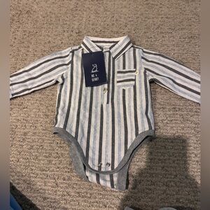 Striped Blue and White Baby Shirt